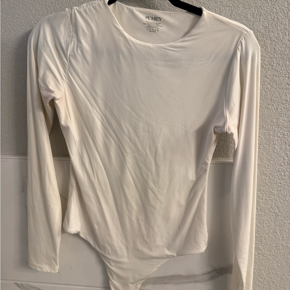 Elegant Cream Long Sleeve Bodysuit